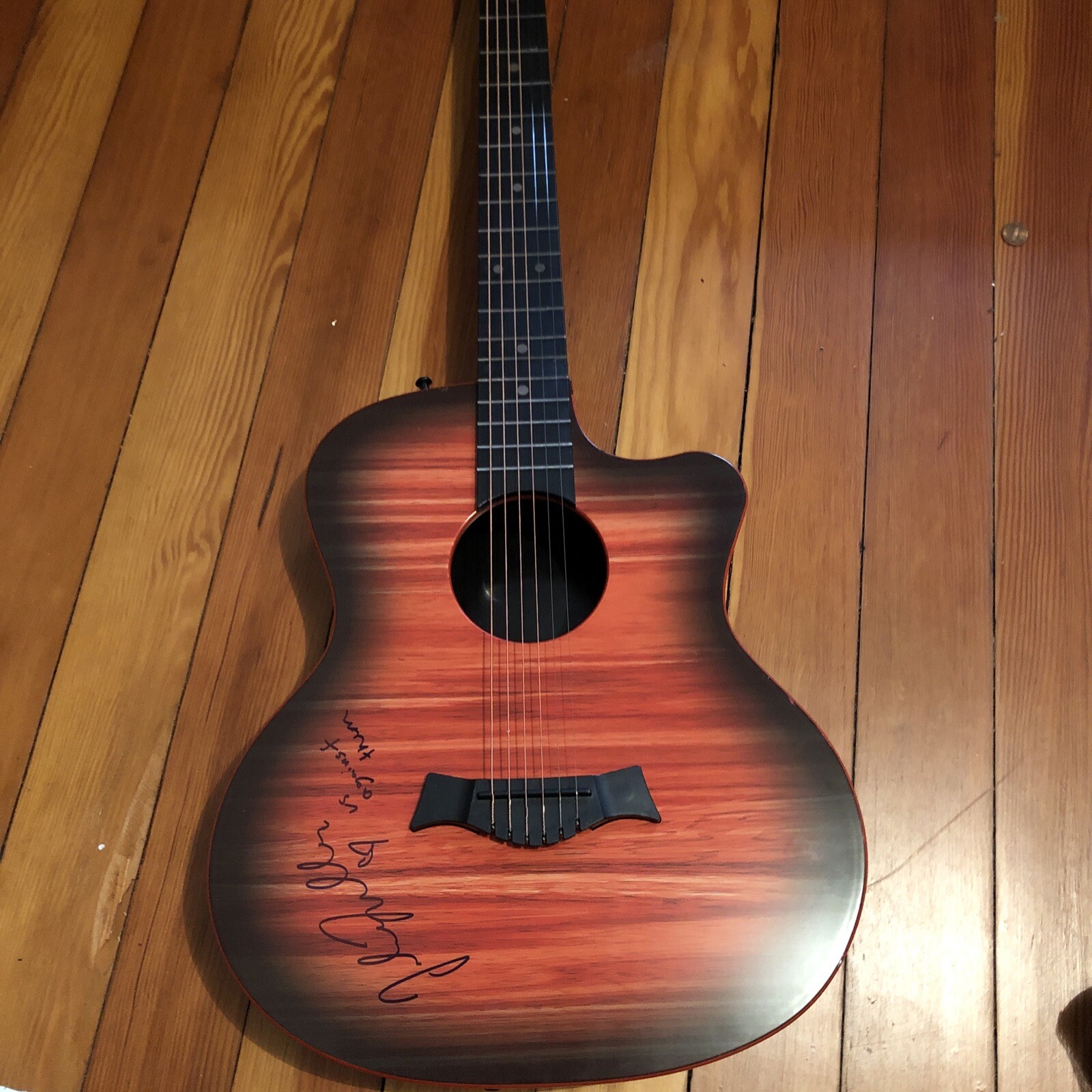 RAPPER JAKE MILLER SIGNED AUTOGRAPHED ACOUSTIC GUITAR ACOA LOA With Inscription
