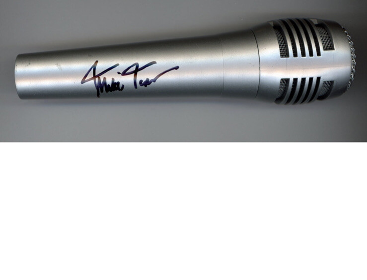 MIKE TIRICO SIGNED AUTOGRAPHED MICROPHONE COA NBC ANNOUNCER INDY 500 ACOA CERT