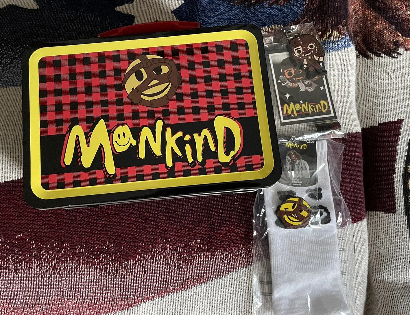 Mankind Lunch Box by Funko Pop WWE GameStop Exclusive Mick Foley Sock Keychain