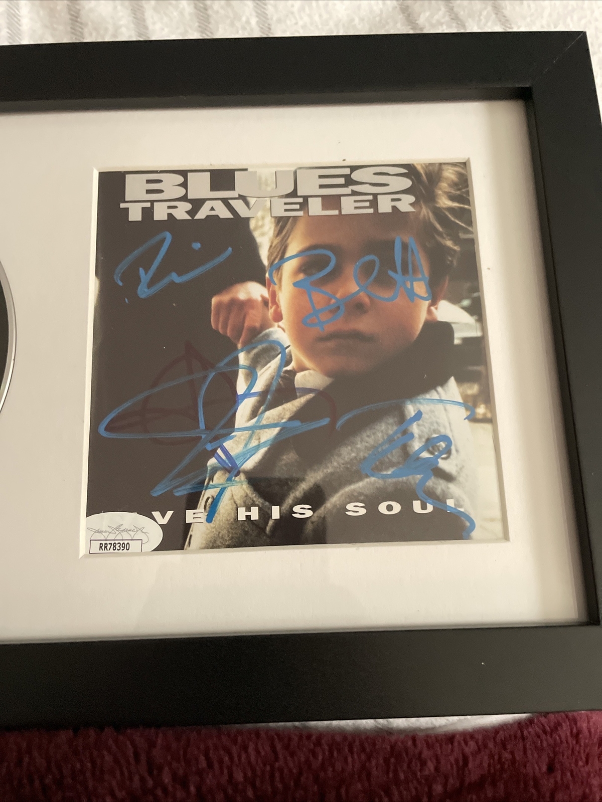 BLUES TRAVELER JOHN POPPER CHAN KINCHLA FRAMED CD AND BOOKLET JSA CERTIFIED