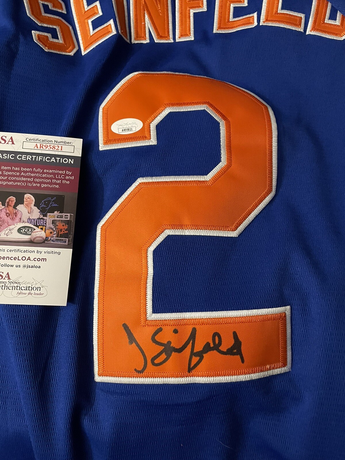 JERRY SEINFELD SIGNED AUTOGRAPH NEW YORK METS JERSEY JSA COA