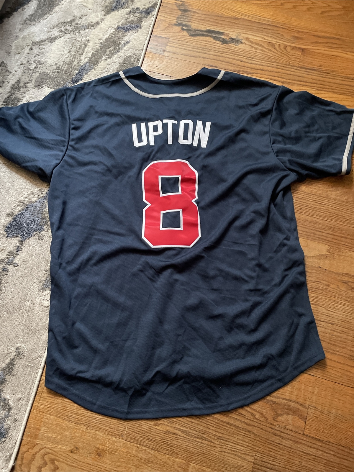 ATLANTA BRAVES JUSTIN UPTON CUSTOM JERSEY XXL NEW LOOK