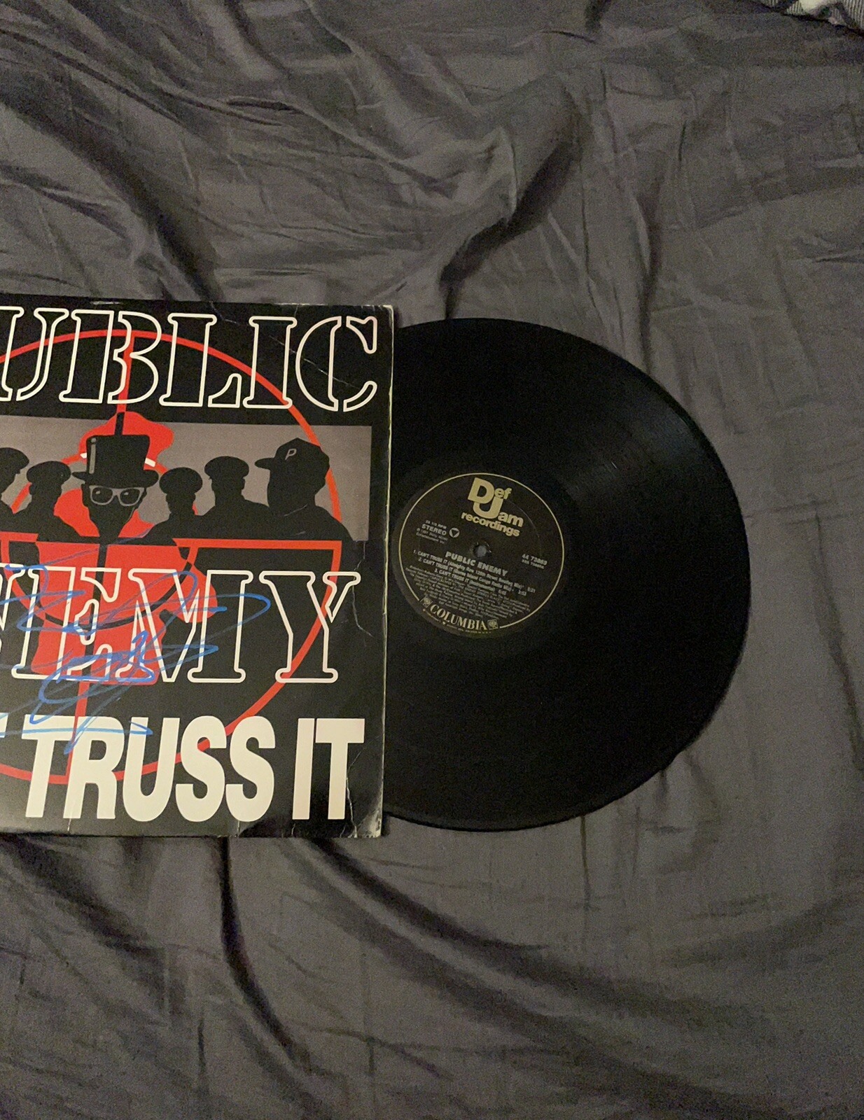 Flavor Flav Signed Public Enemy Can’t Truss it Vinyl Record JSA COA Autographed