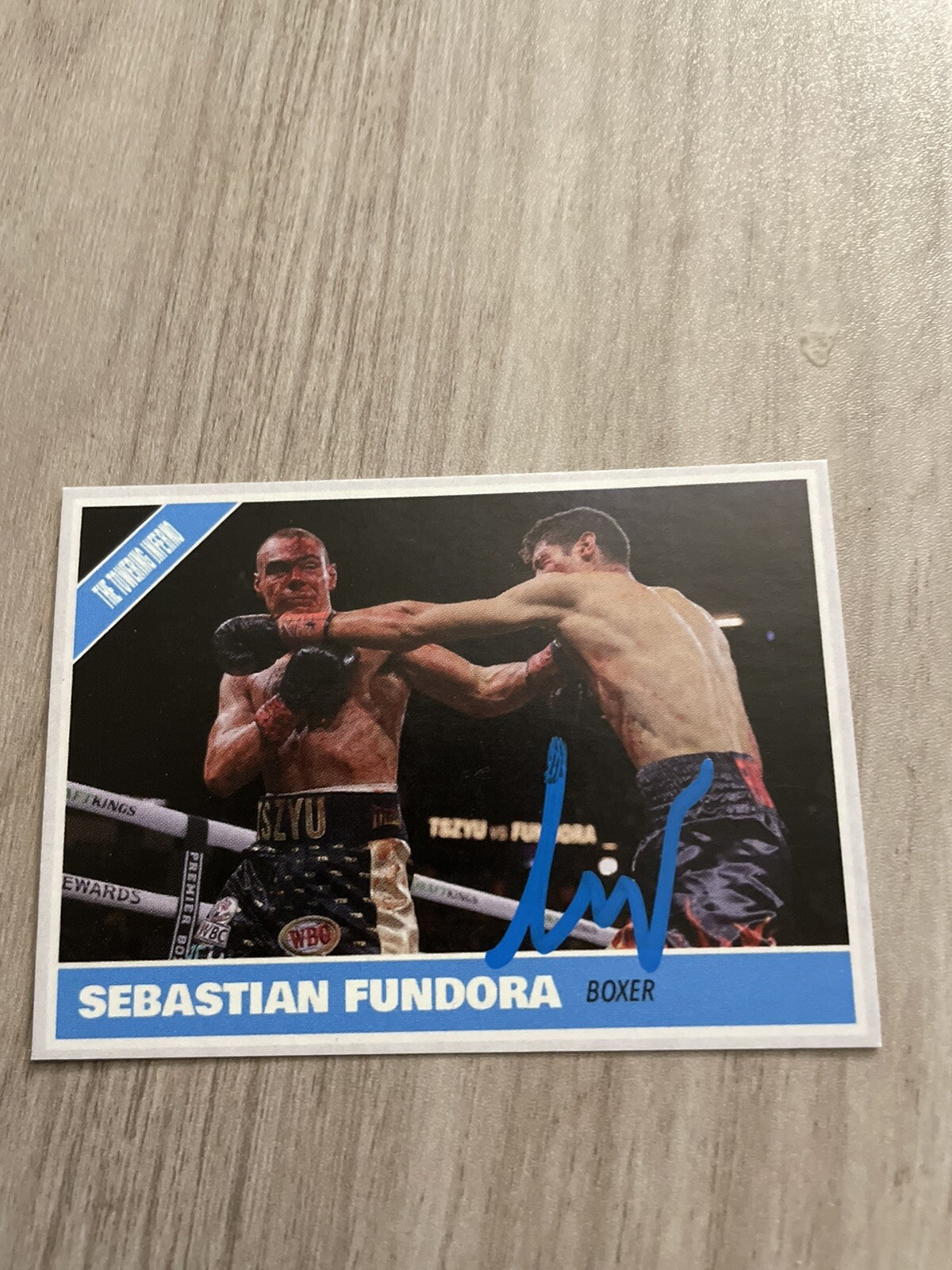 BOXING CHAMPION SEBASTIAN FUNDORA SIGNED AUTOGRAPHED CUSTOM CARD WBC CHAMP