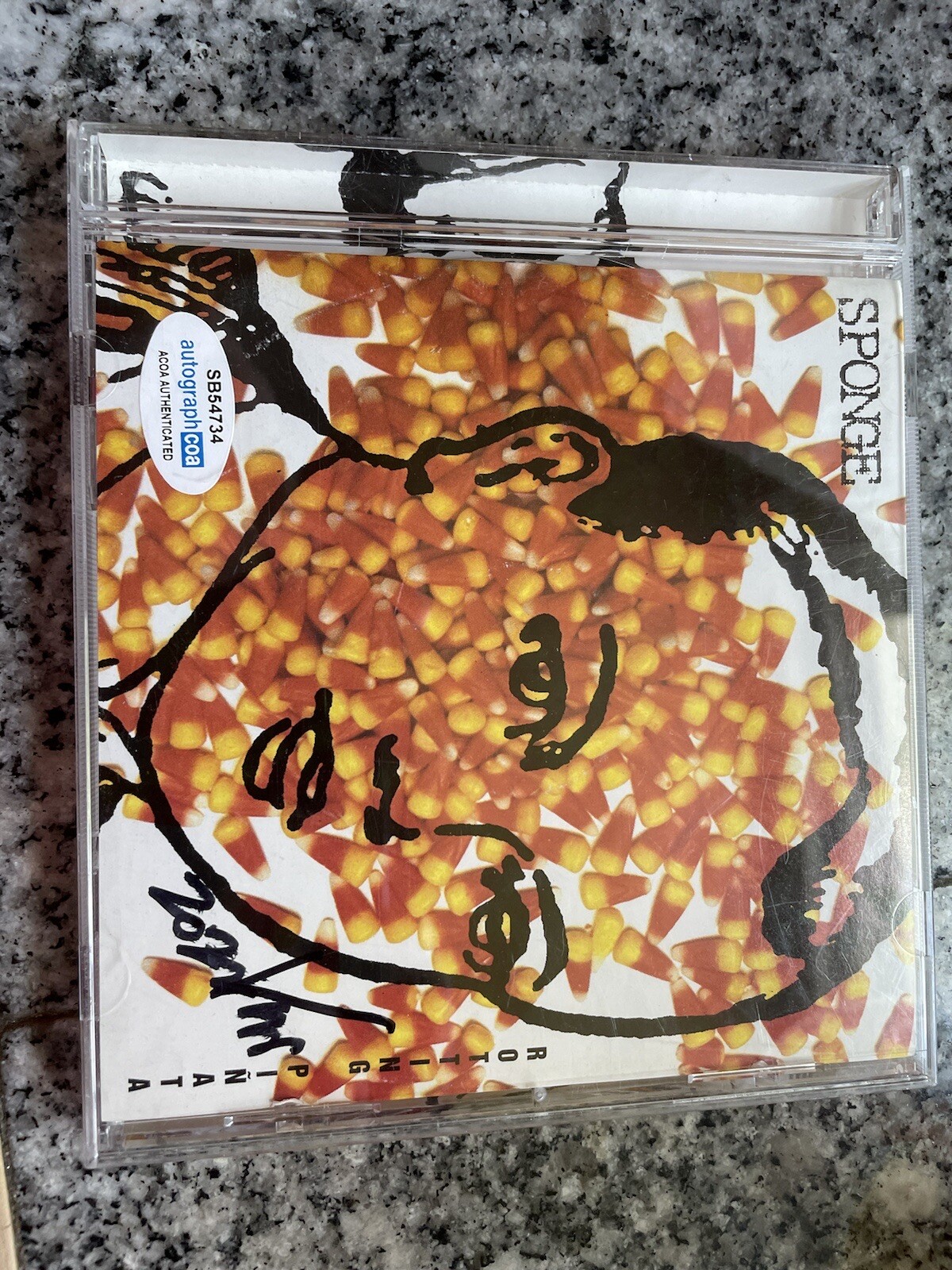 ACOA C VINNY DOMBROWSKI SIGNED SPONGE “ROTTING PINATA”  SIGNED Band AUTOGRAPH CD