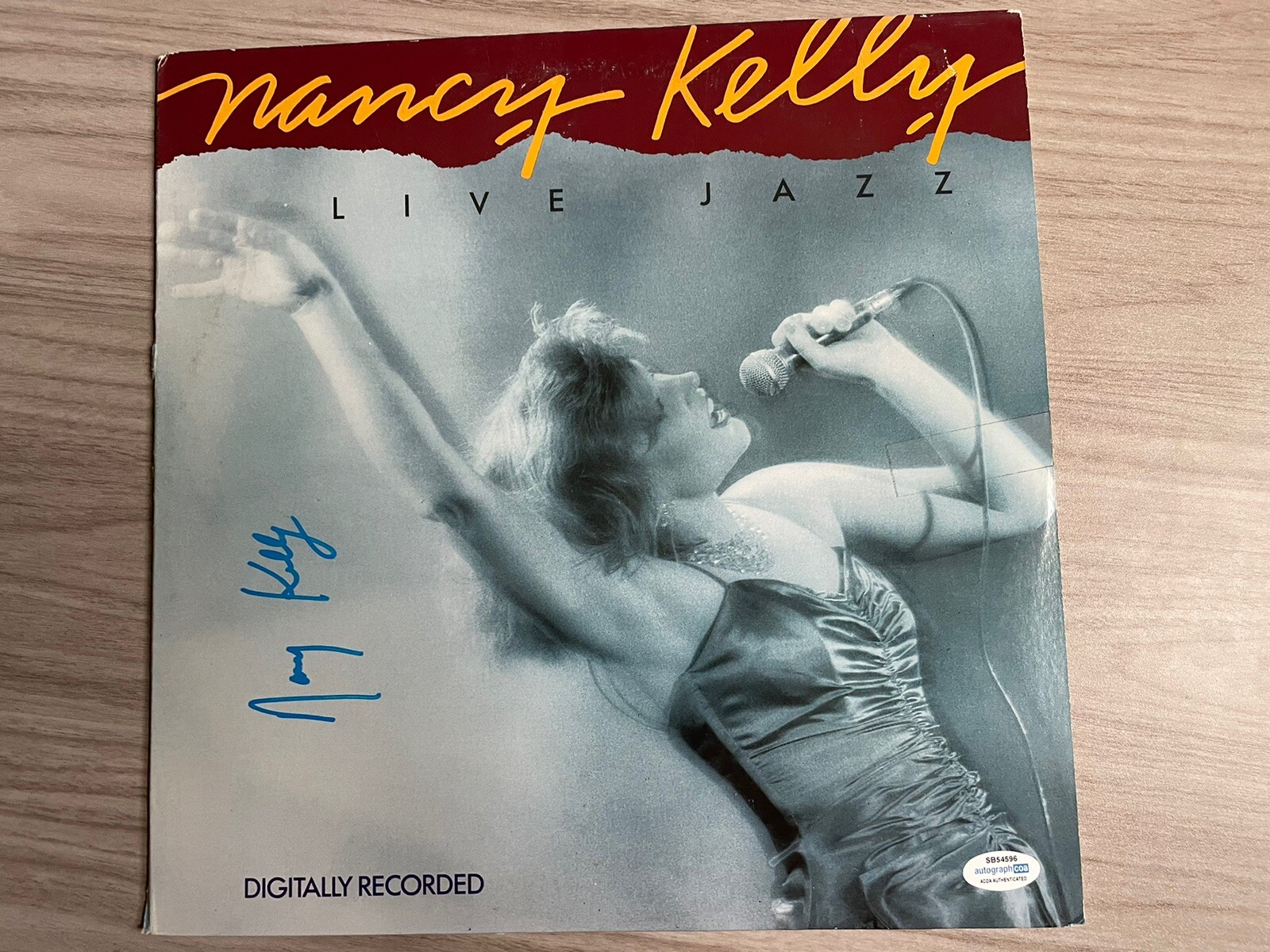 NANCY KELLY LIVE JAZZ SIGNED AUTOGRAPH VINYL ALBUM RECORD ACOA  RARE