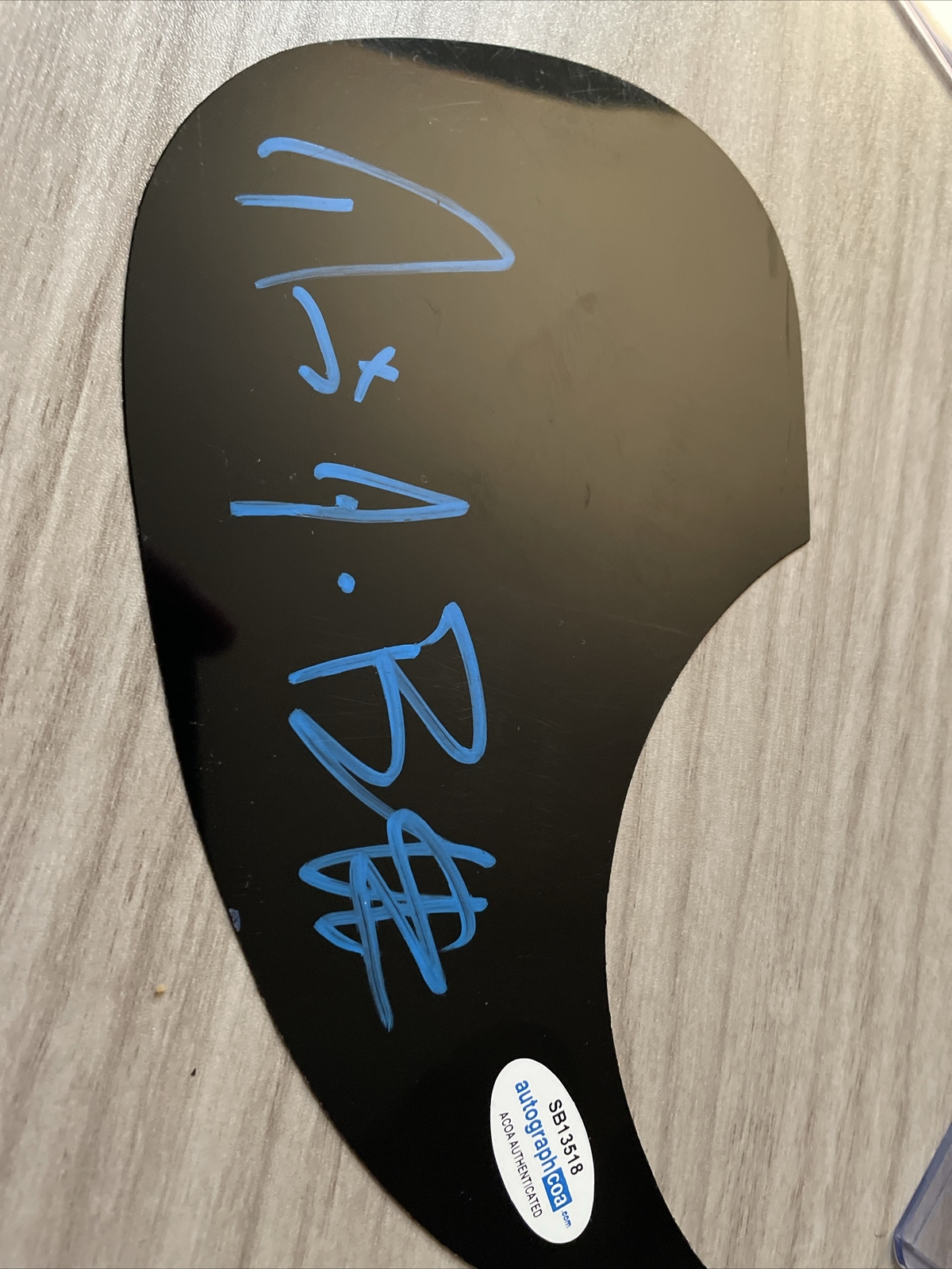 SECOND COMING BAND TRAVIS BRACHT SIGNED AUTO PICKGUARD ACOA CERTIFIED