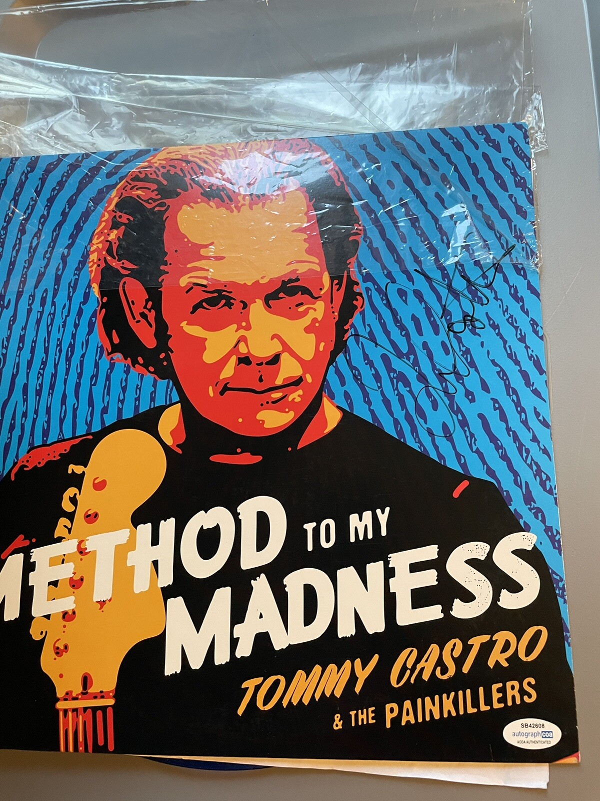 TOMMY CASTRO SIGNED AUTO  VINYL ALBUM METHOD TO MY MADNESS ACOA COA BLUES AWARD