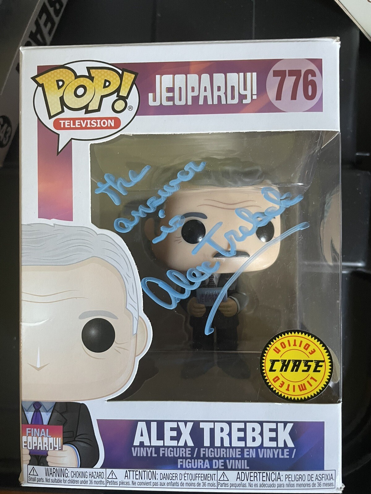 Alex Trebek Authentic Signed Jeopardy Funko Pop Figure Autographed JSA COA Chase