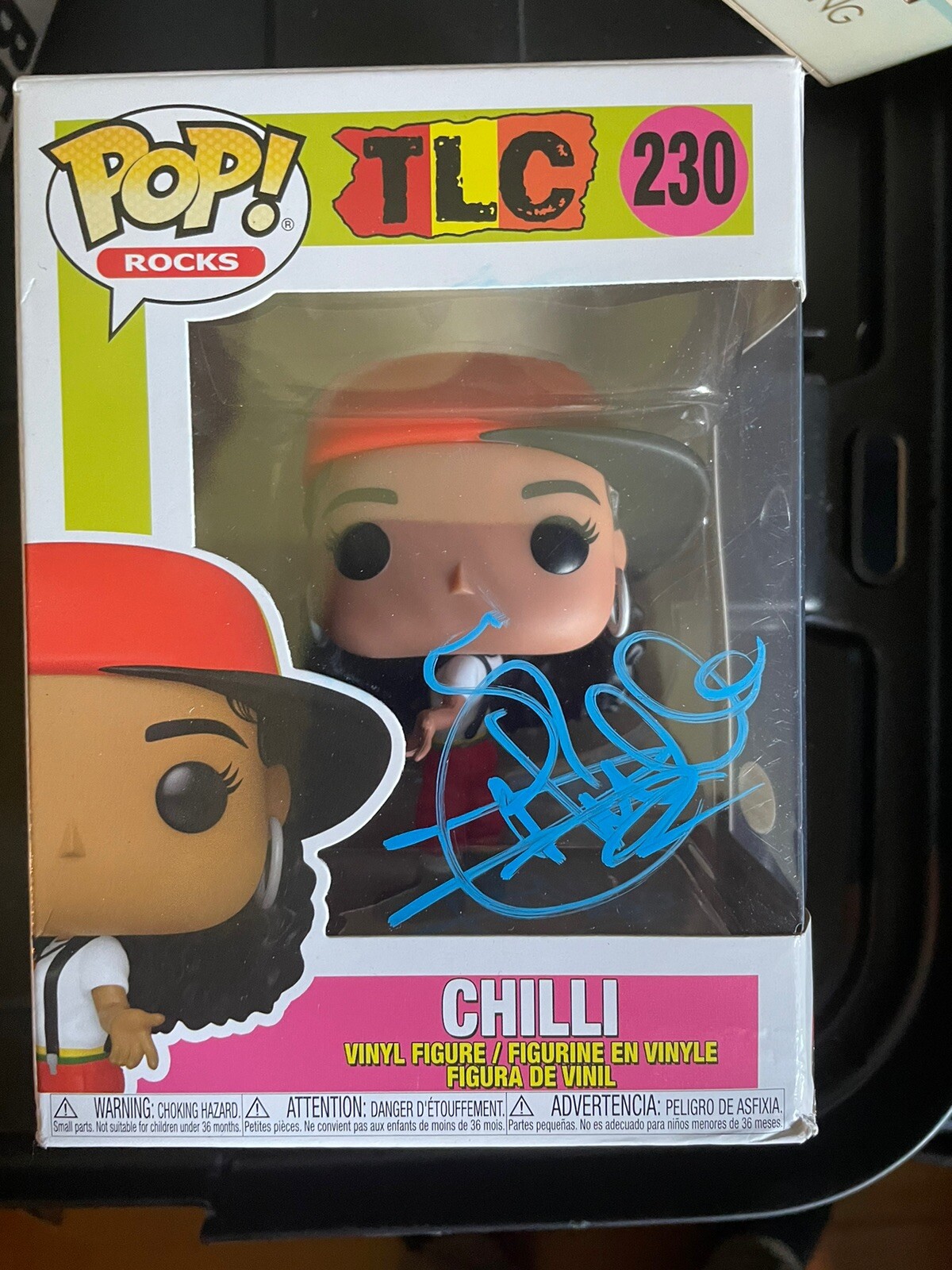 TLC SIGNED AUTOGRAPH FUNKO POP SET COA T- BOZ & CHILLI NO SCRUBS ACOA COA R&B