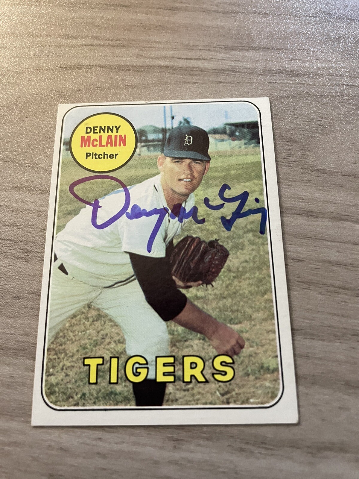 Denny McLain Autographed Signed 1969 Topps Card #150 Detroit Tigers JSA Coa