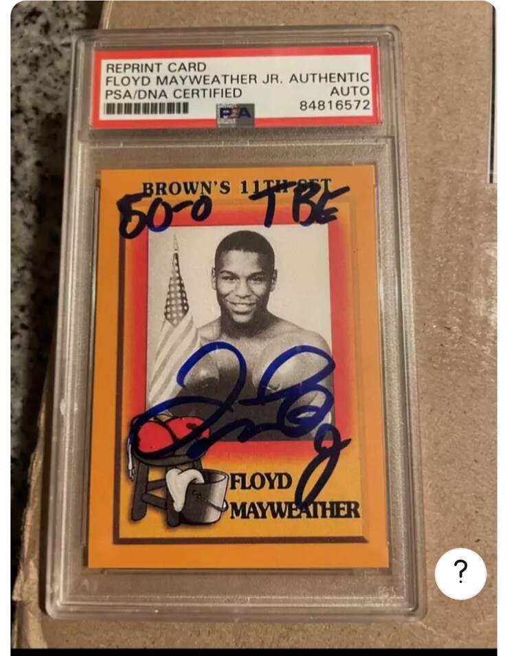 Floyd Mayweather Jr. Signed 1997 BROWNS CARD  PSA AUTO Rare TBE BOXING LEGEND