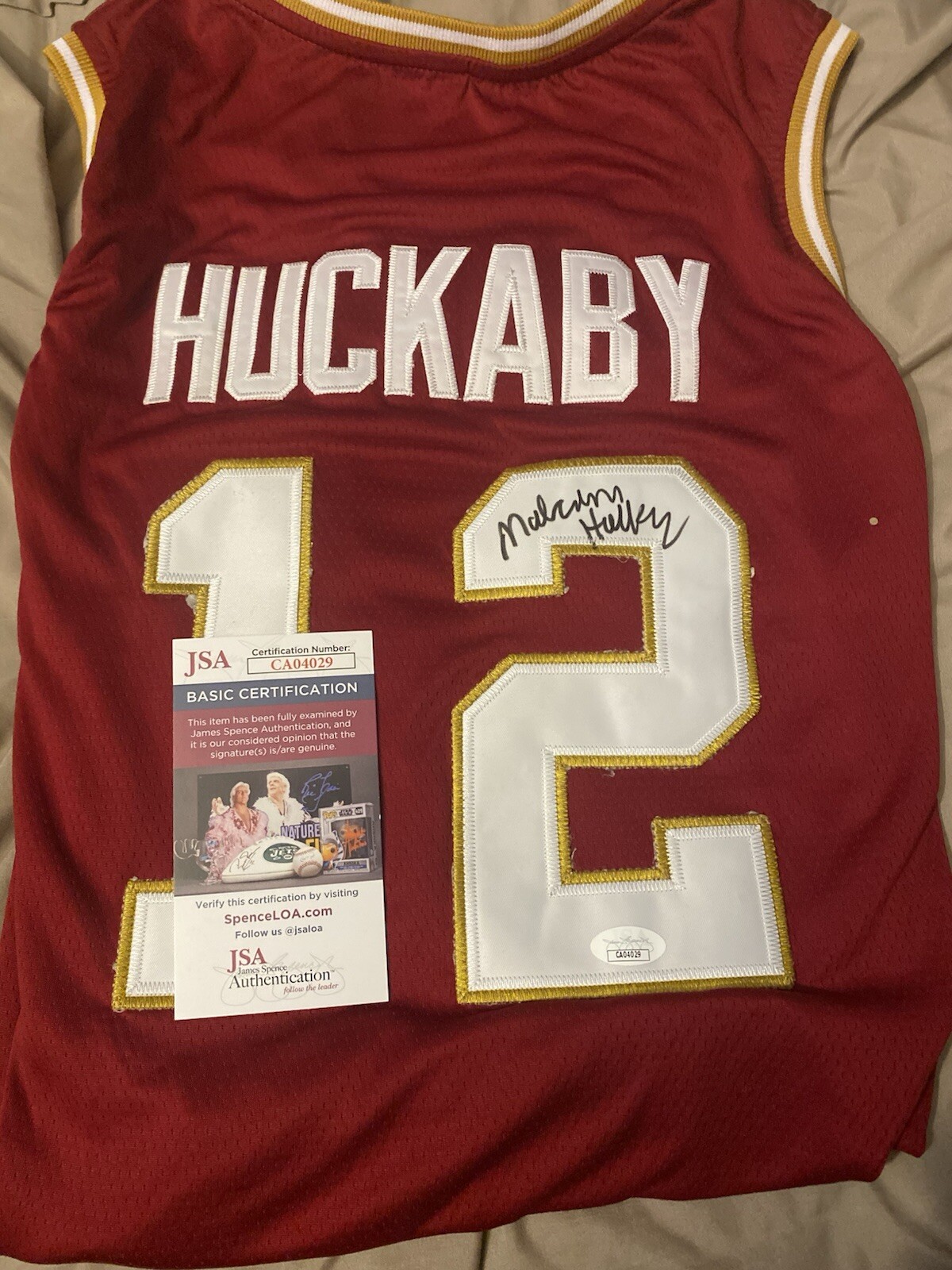 BOSTON COLLEGE - MALCOLM HUCKABY SIGNED AUTOGRAPHED JERSEY XL PROOF JSA
