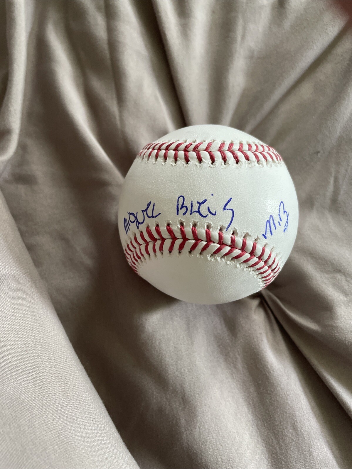 BOSTON REDSOX Miguel Bleis Signed Baseball Full Name And Regular Auto JSA COA