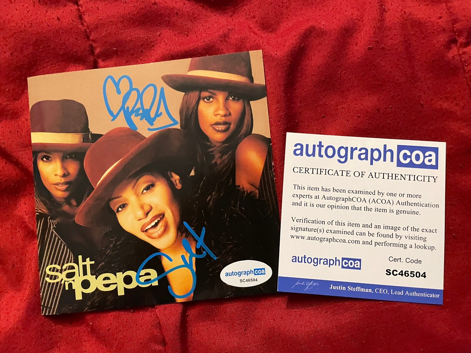 Salt N Pepa Signed Autographed CD ACOA Push It Hip Hop Legends