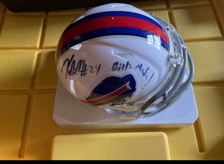 BUFFALO BILLS-KURT SCHULZ SIGNED AUTOGRAPHED MINI HELMET TRI STAR COA