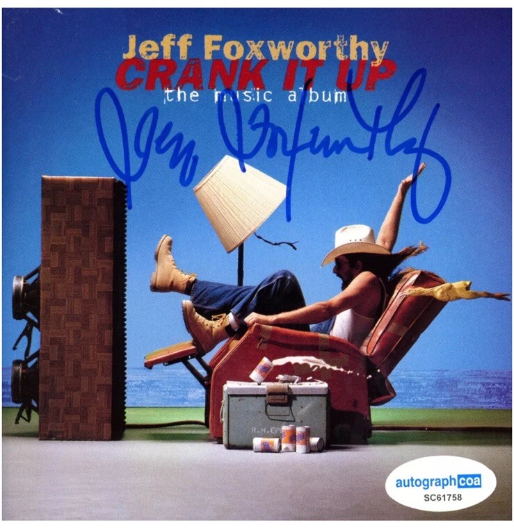 JEFF FOXWORTHY SIGNED CRANK IT UP CD AUTOGRAPHED ACOA CERTIFIED COMEDIAN LEGEND