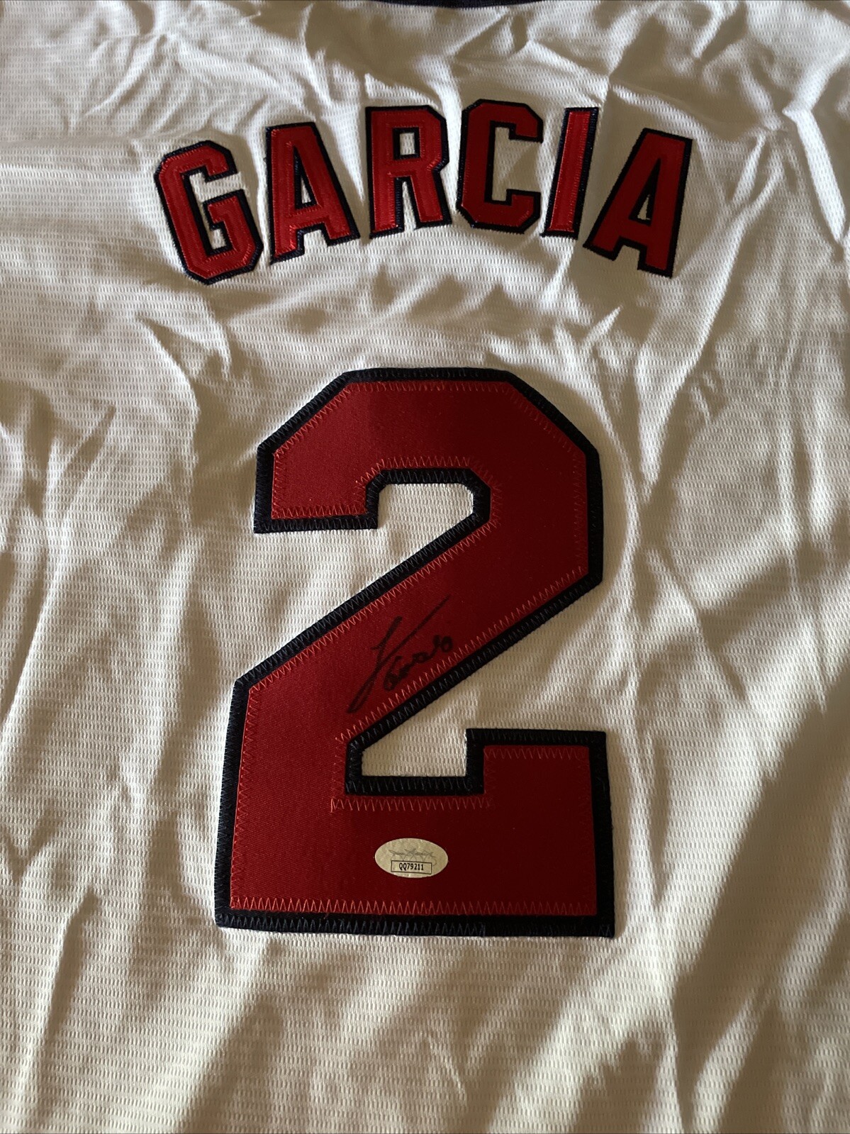 WASHINGTON NATIONALS LUIS GARCIA SIGNED AUTOGRAPHED JERSEY JSA COA Xl