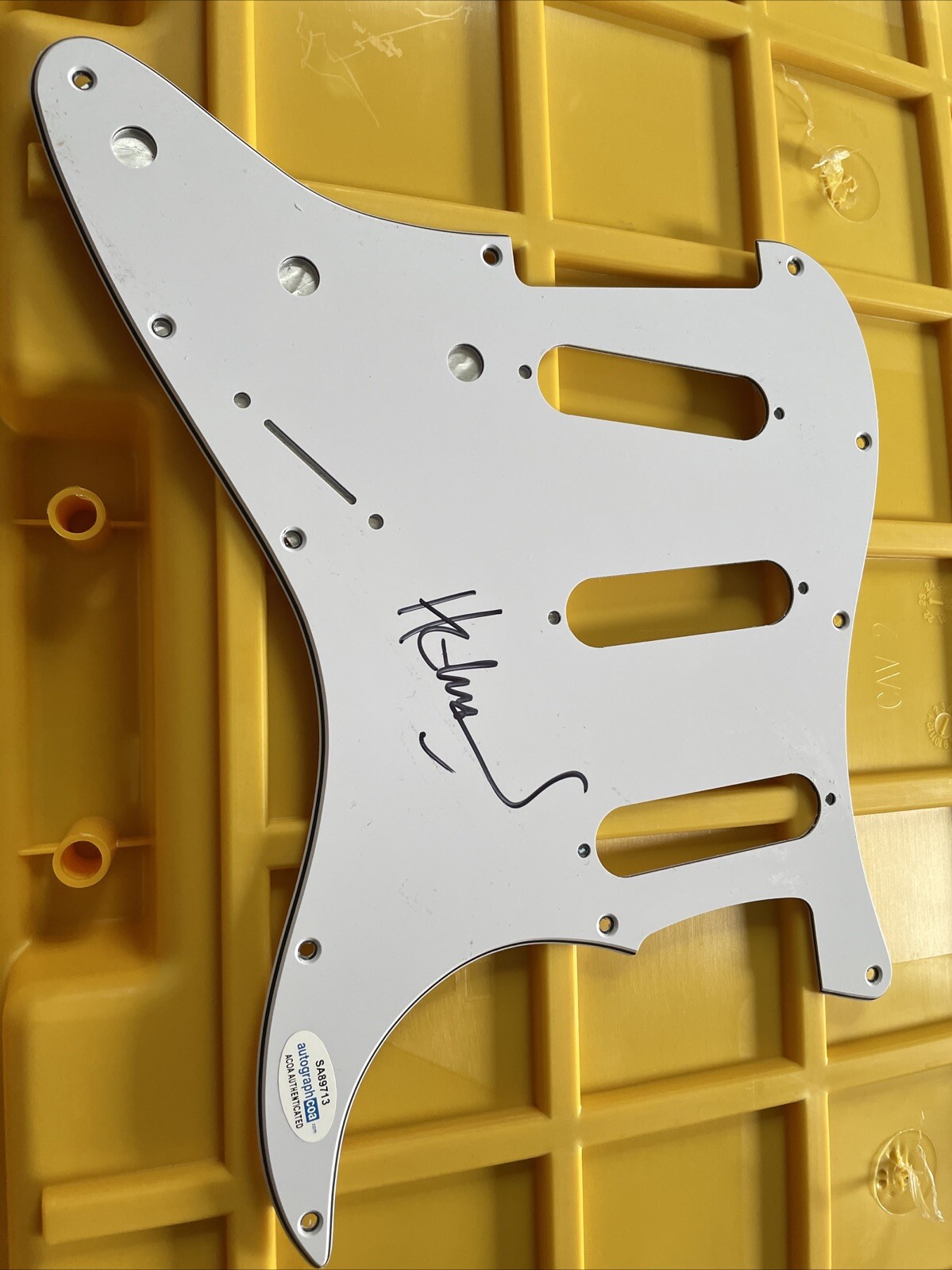 PETER NOONE SIGNED STRAT PICKGUARD HERMAN'S HERMITS ACOA COA