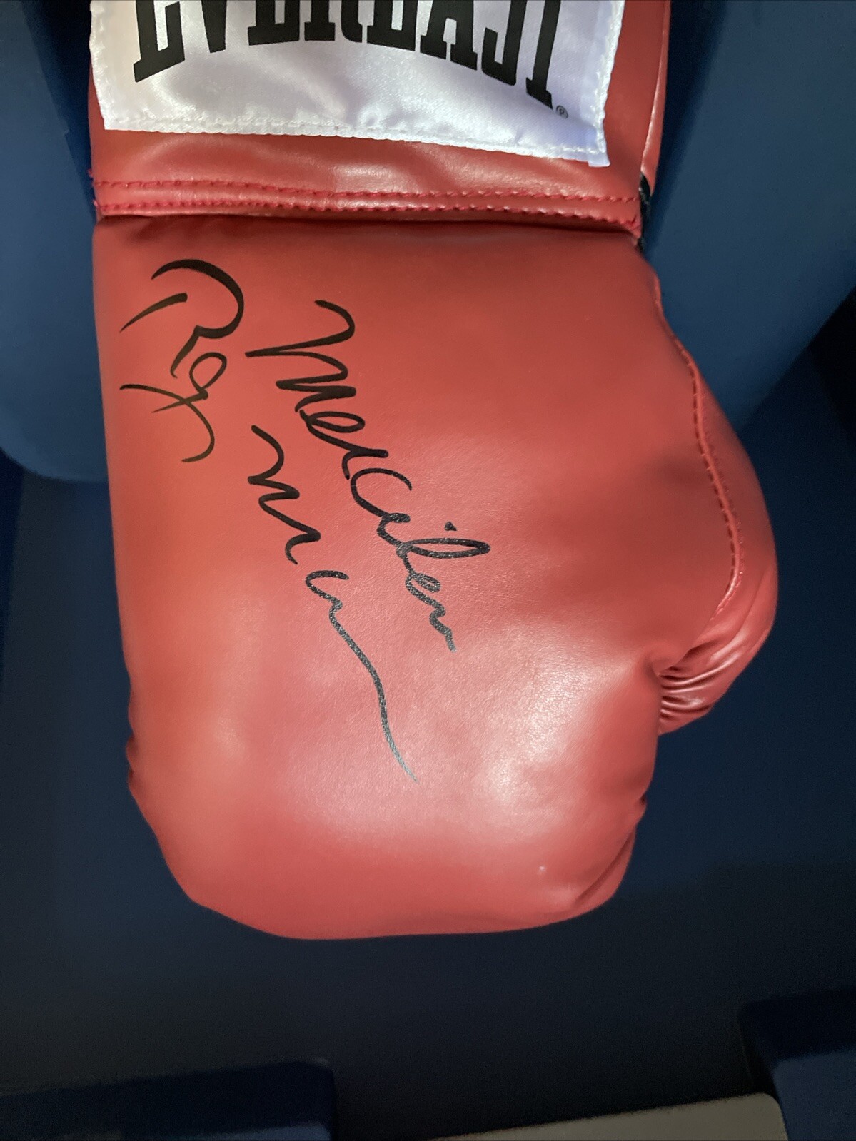 Autographed/Signed Ray Mercer Red Everlast Boxing Glove JSA COA WBO CHAMP