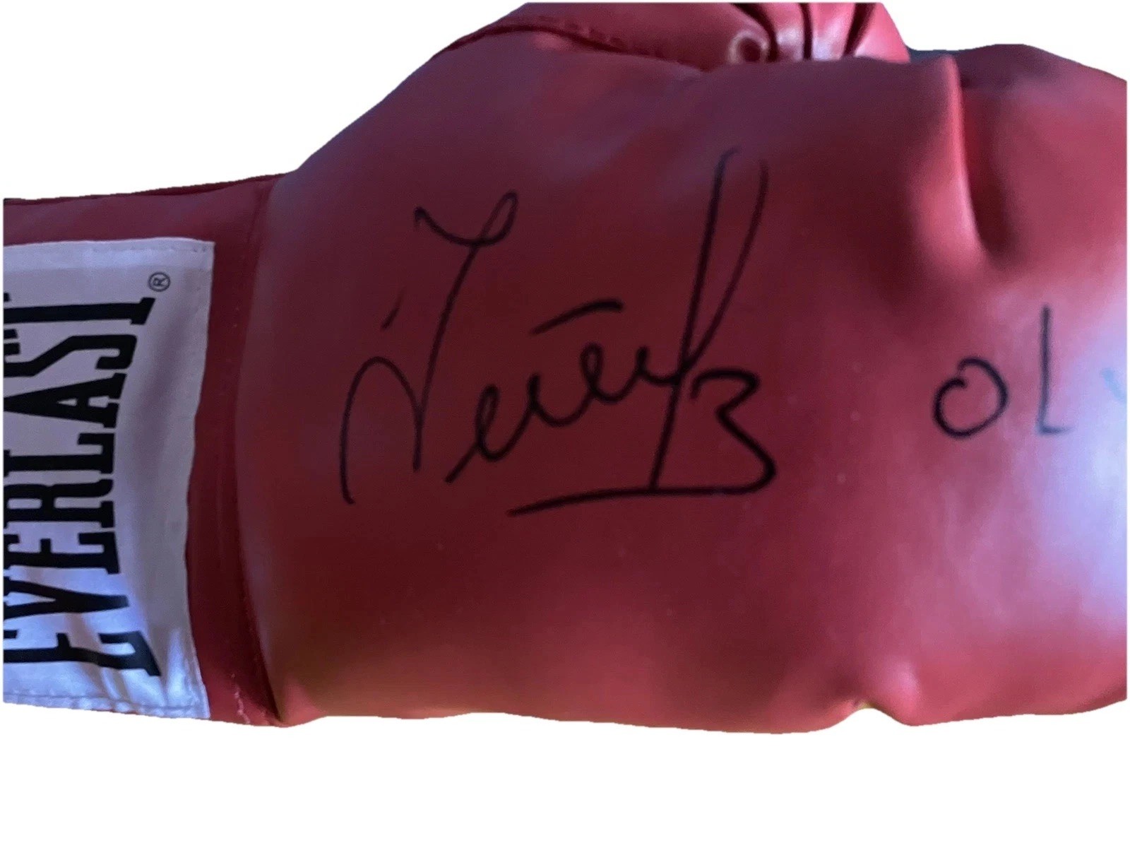 BAKHODIR JALOLOV AUTOGRAPH RED EVERLAST BOXING GLOVE JSA COA HEAVYWEIGHT OL GOLD