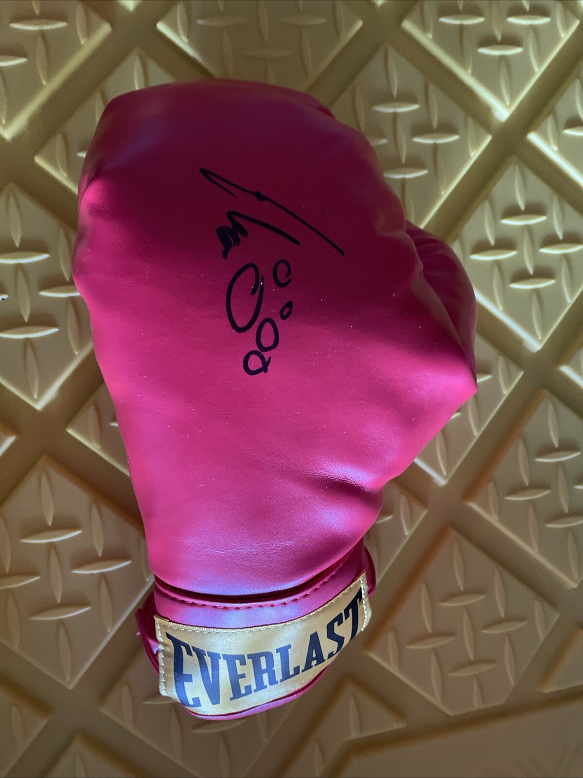 DELANTE TIGER JOHNSON SIGNED AUTOGRAPH EVERLAST BOXING GLOVE  COA US OLYMPIAN