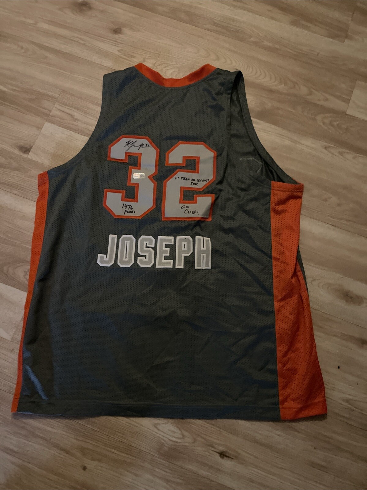 SYRACUSE ORANGE- KRIS JOSEPH SIGNED AUTOGRAPH JERSEY TRISTAR COA STATS CUSE 🏀