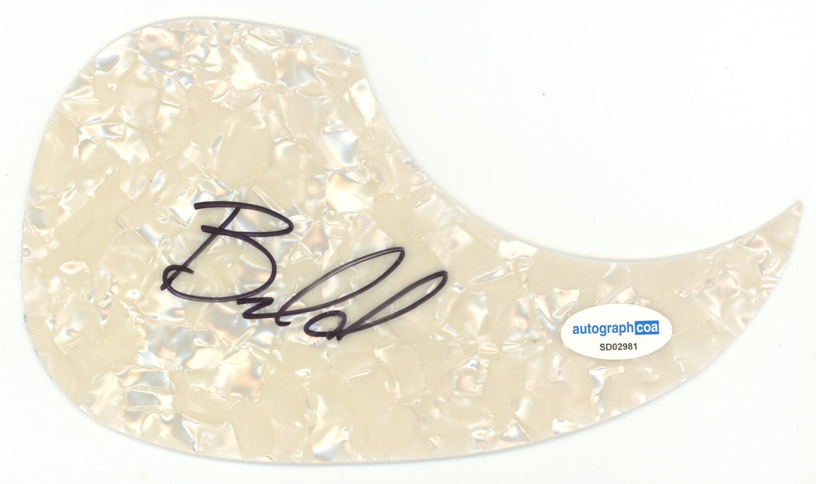 BRELAND Country Music Singer Autographed Acoustic Guitar Pickguard ACOA CER