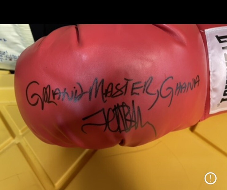BOXER JOSHUA CLOTTEY SIGNED AUTOGRAPHED BOXING 🥊 GLOVE COA IBF CHAMP
