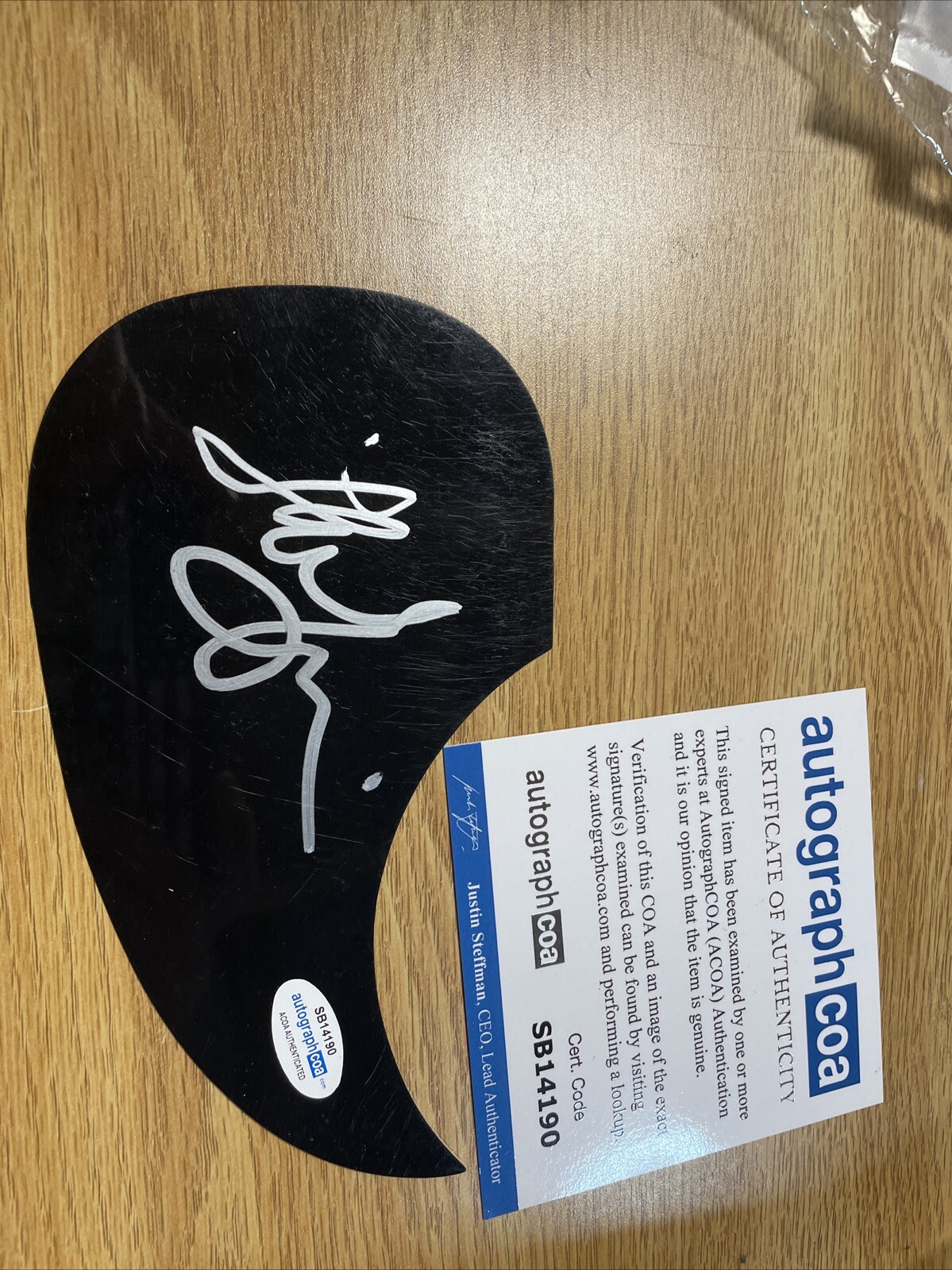 JOSH GRACIN SIGNED AUTOGRAPH ACOUSTIC GUITAR PICKGUARD ACOA COUNTRY STAR