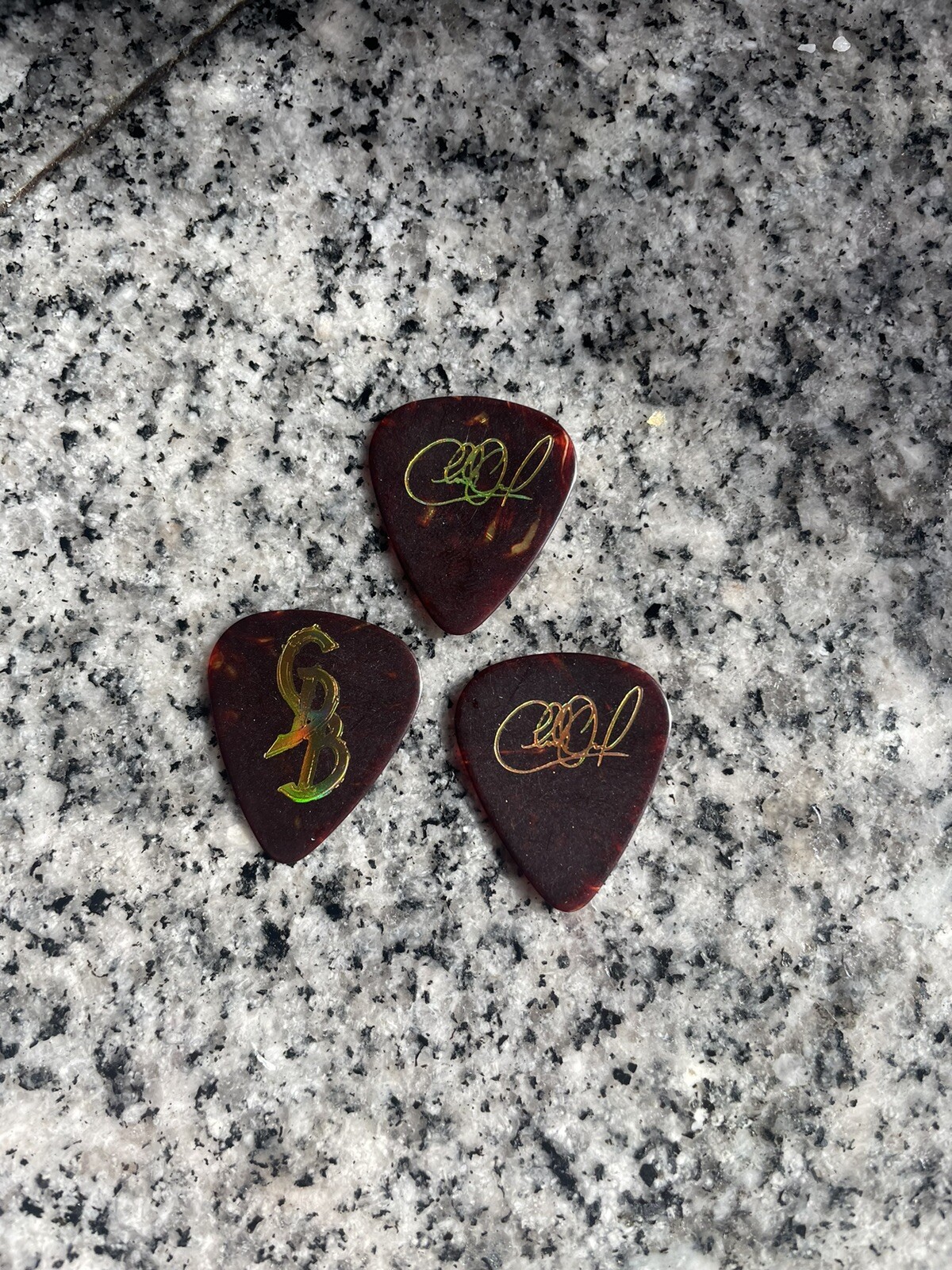 Charlie Daniels Band Guitar Pick   Tour CDB tortoise signature Set Of 3