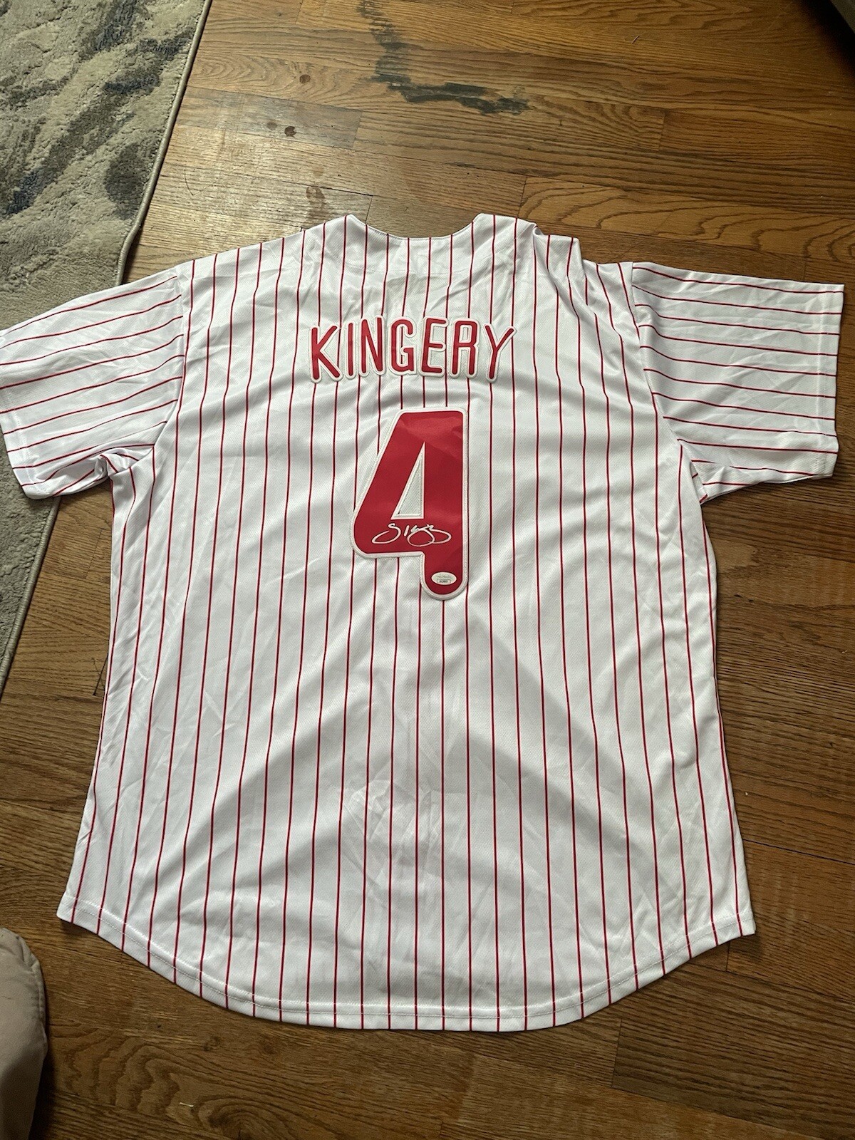 PHILADELPHIA PHILLIES SCOTT KINGERY SIGNED AUTO JERSEY JSA COA Xxl
