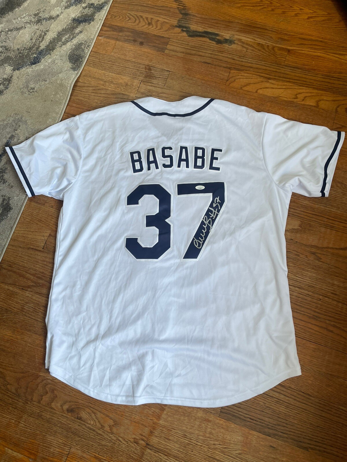 OSLEIVIS BASABE TAMPS BAY DEVIL RAYS SIGNED AUTO JERSEY JSA COA PROSPECT XXL