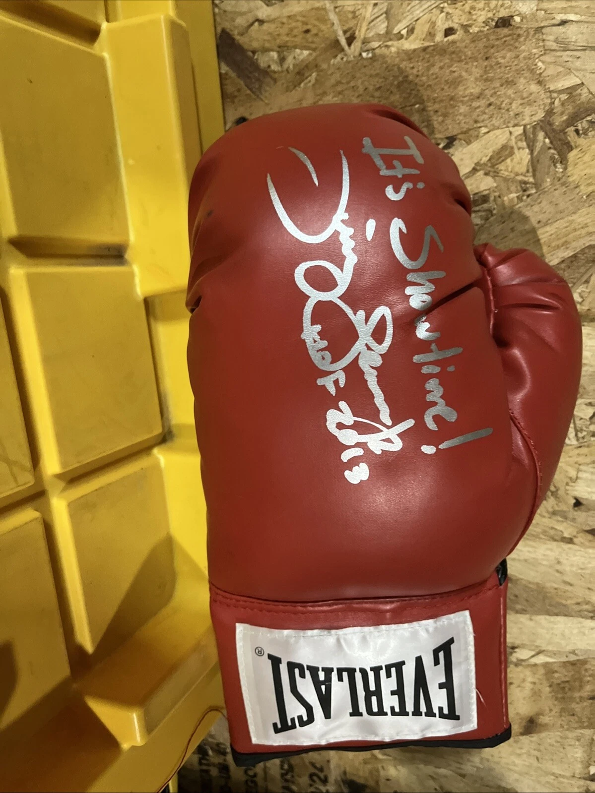 JIMMY LENNON JR SIGNED AUTOGRAPH EVERLAST BOXING GLOVE COA ITS SHOWTIME HOF JSA