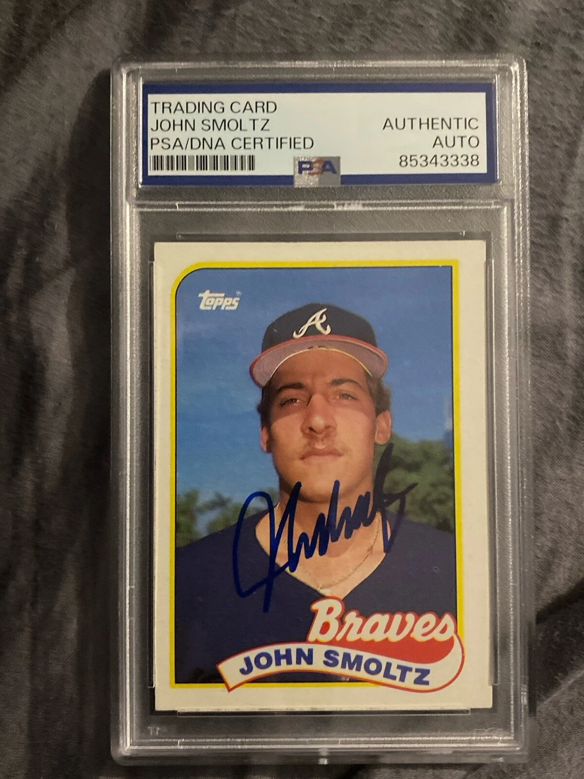 1989 Topps John Smoltz RC #382 Signed Rookie Card PSA/DNA Authentic Autograph