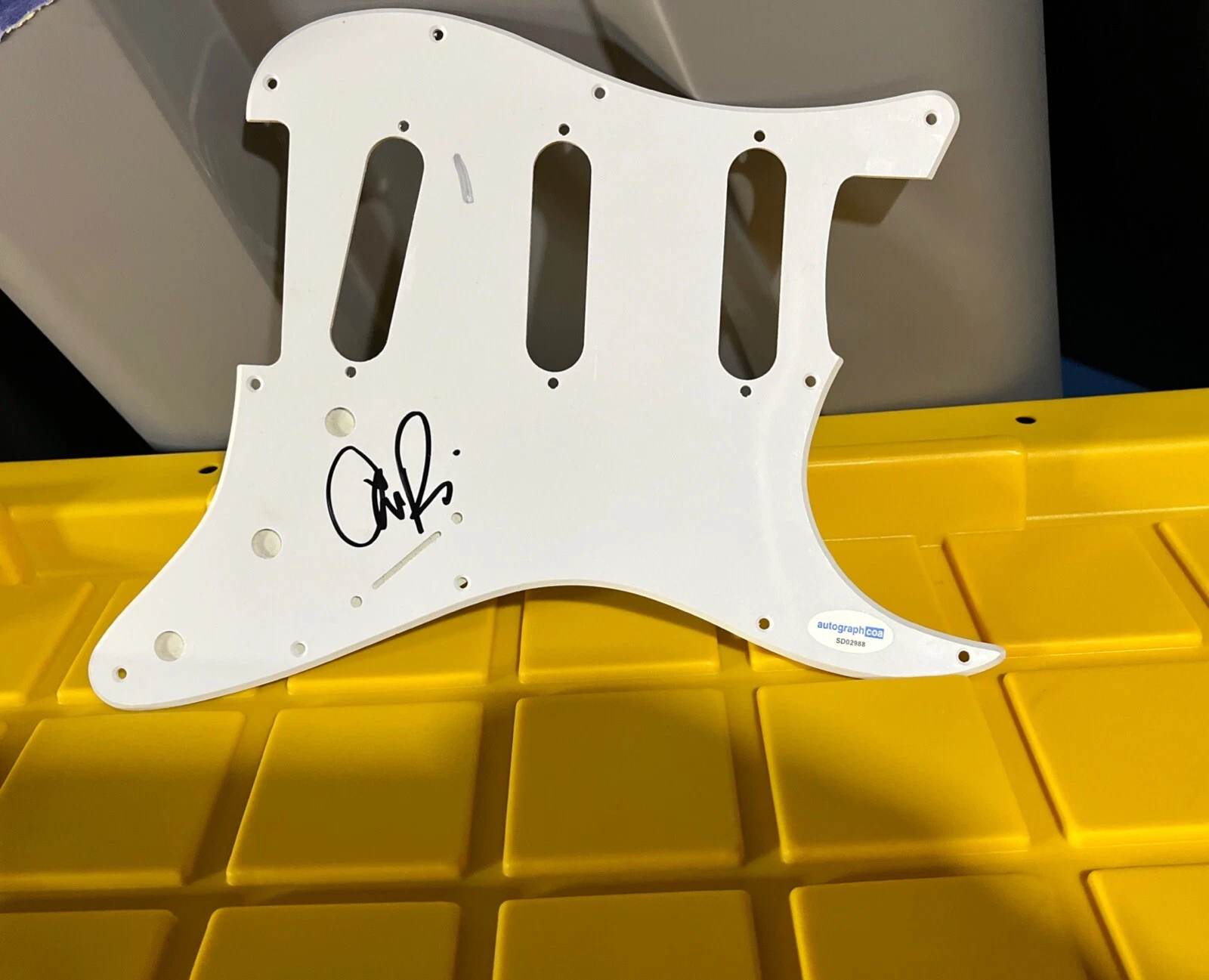 INTERNAL BLEEDING SIGNED AUTOGRAPH STRAT GUITAR PICKGUARD ACOA CHRIS PERVELIS