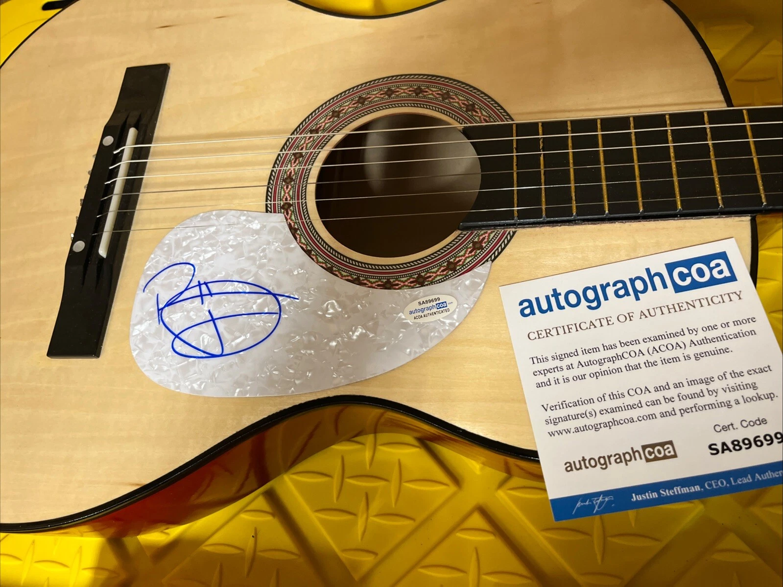 RUSSELL DICKERSON SIGNED FS NATURAL ACOUSTIC GUITAR COUNTRY STAR ACOA COA