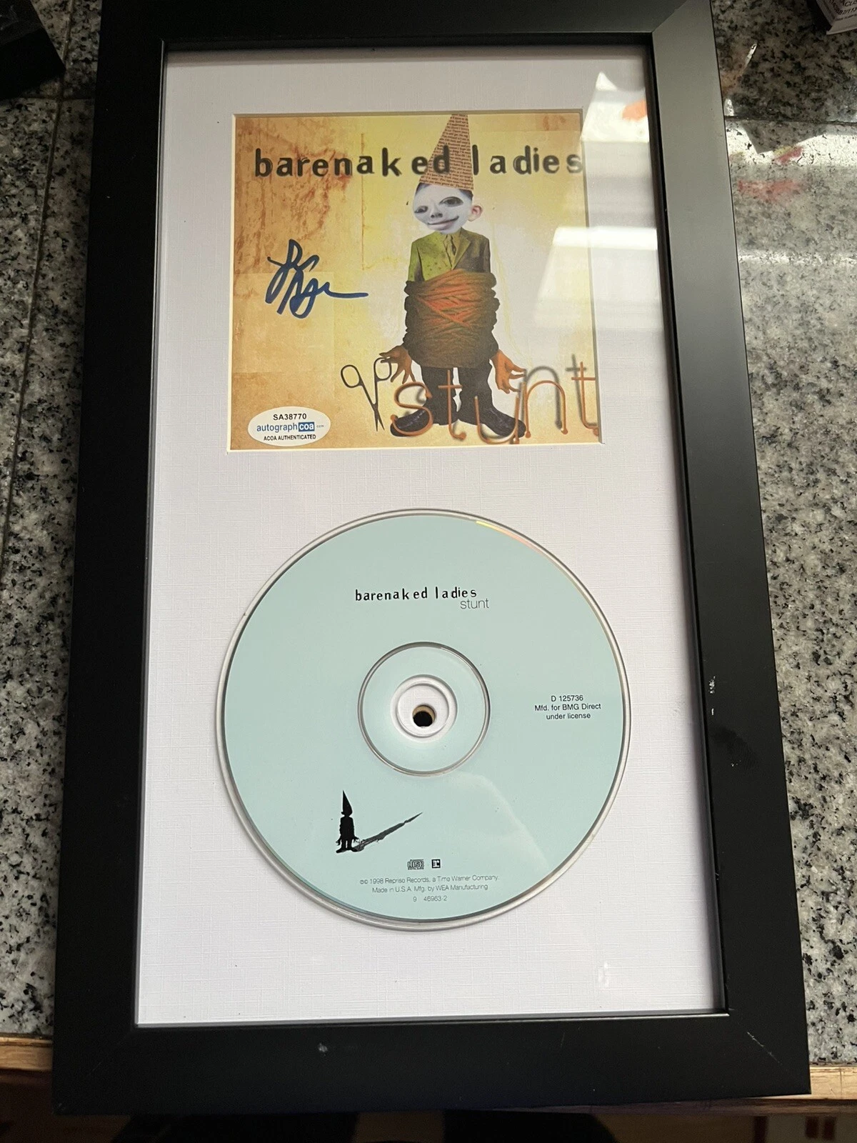 STEVEN PAGE BARENAKED LADIES SIGNED FRAMED CD DISPLAY ACOA COA STUNT