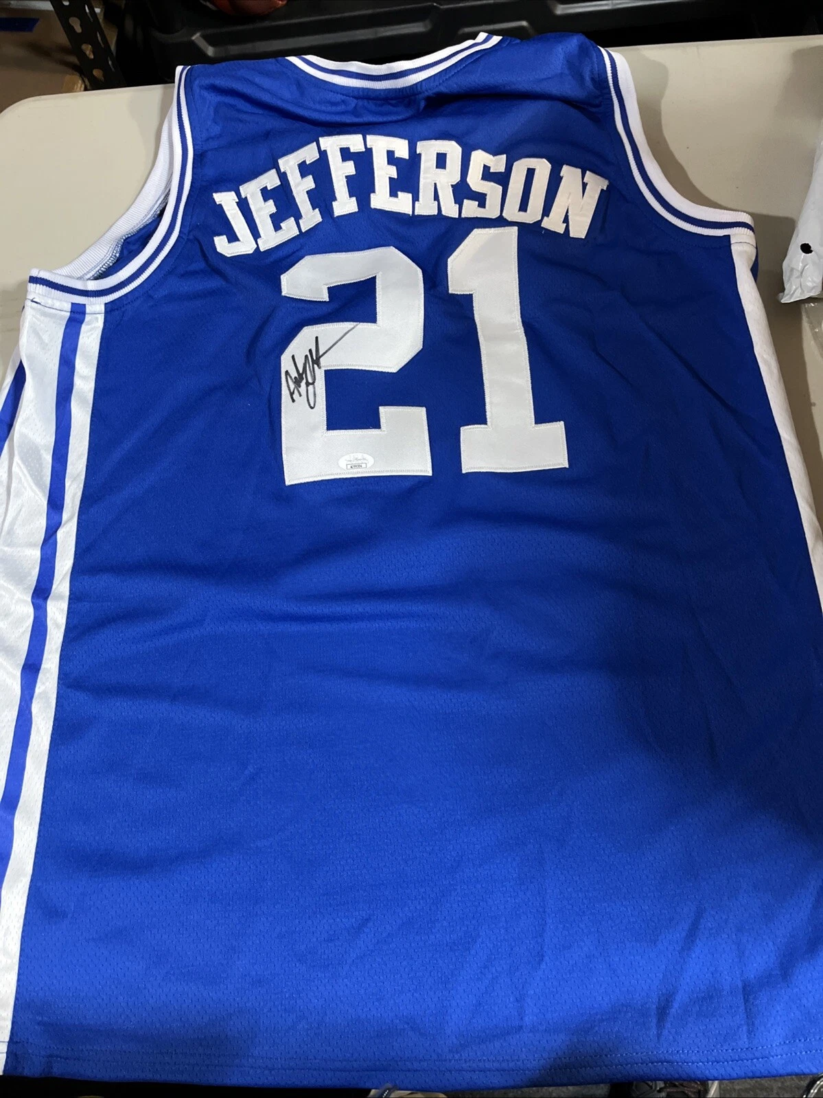 Amile Jefferson Duke Blue Devils Autograph Signed Jersey JSA COA