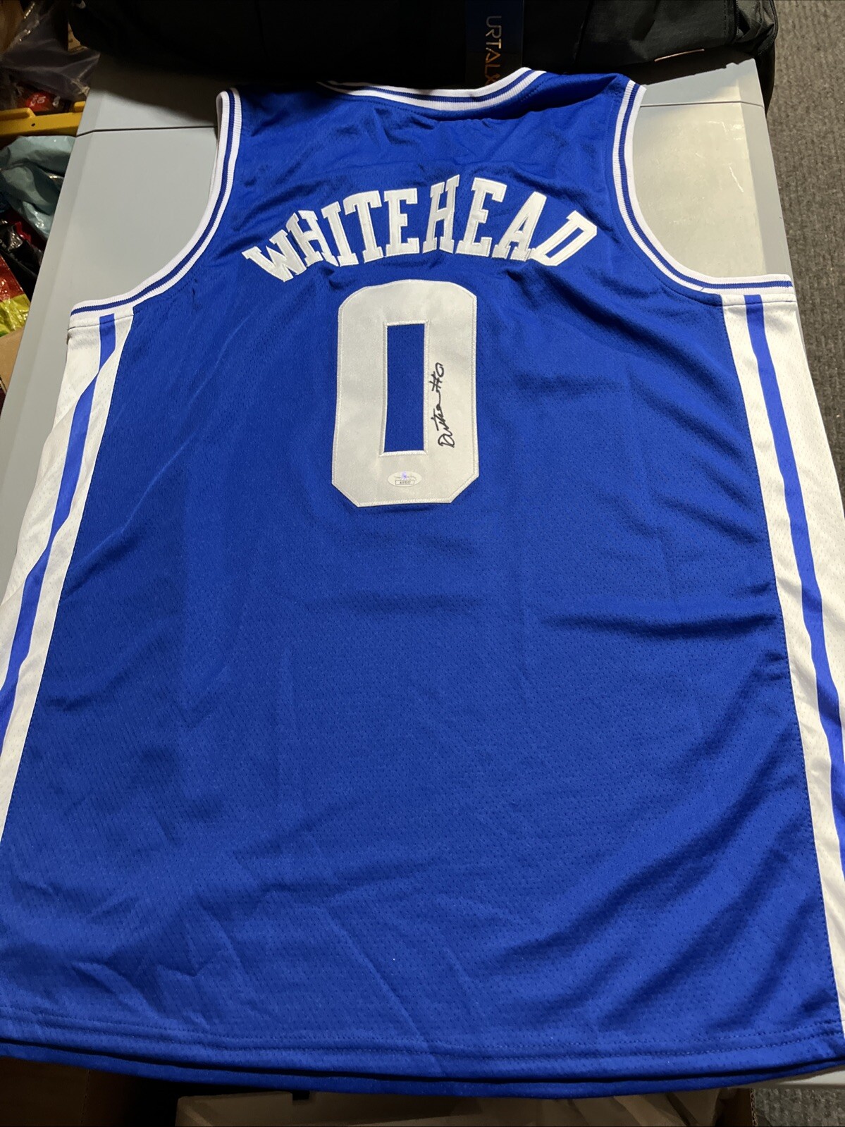 Dariq Whitehead Signed Autographed Duke Blue Devils Jersey JSA COA Xl