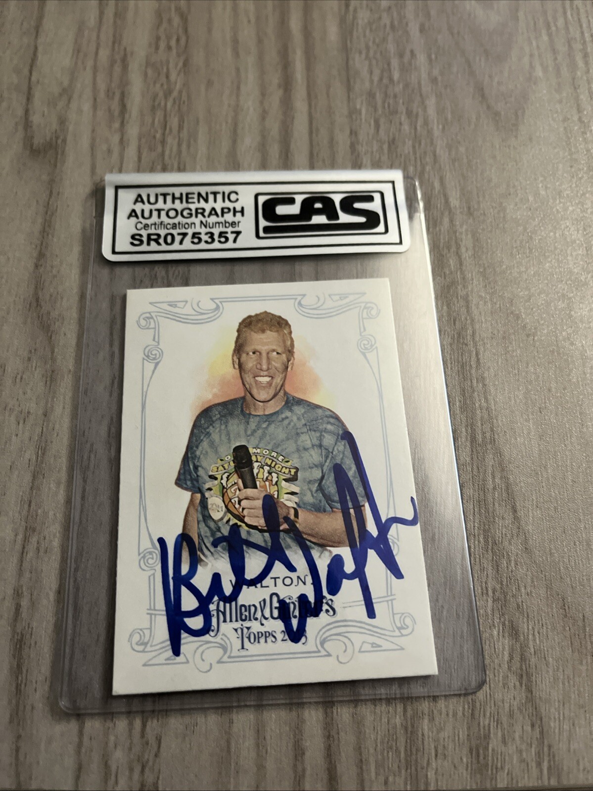 Bill Walton 2013 Allen & Ginter #100 Signed Card Auto CAS COA RARE LEGEND