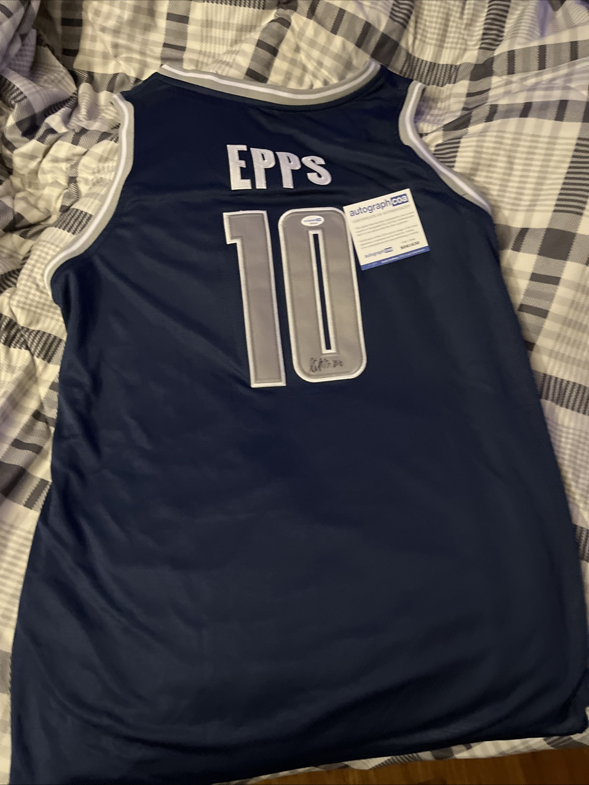 GEORGETOWN HOYAS JAYDEN EPPS SIGNED AUTOGRAPHED JERSEY ACOA CERTIFIED
