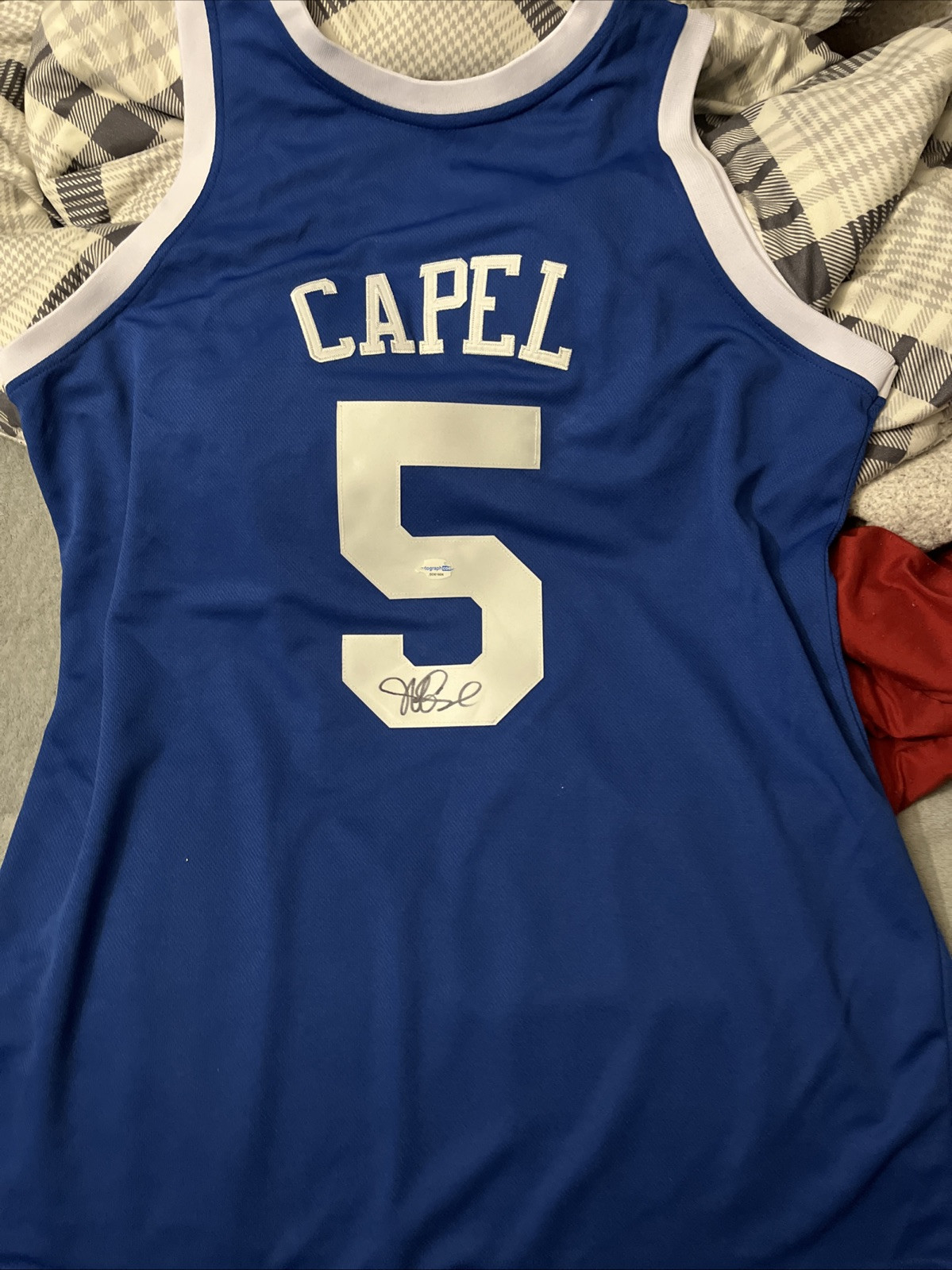 DUKE BLUE DEVILS- JEFF CAPEL SIGNED AUTOGRAPHED JERSEY ACOA CERTIFIED PITT JSA