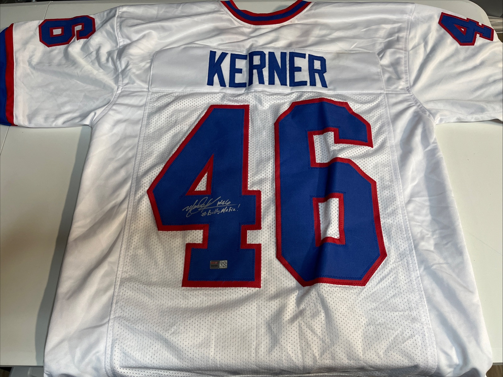 BUFFALO BILLS- MARLON KERNER SIGNED AUTOGRAPH JERSEY TRISTAR CERTIFIED MAFIA