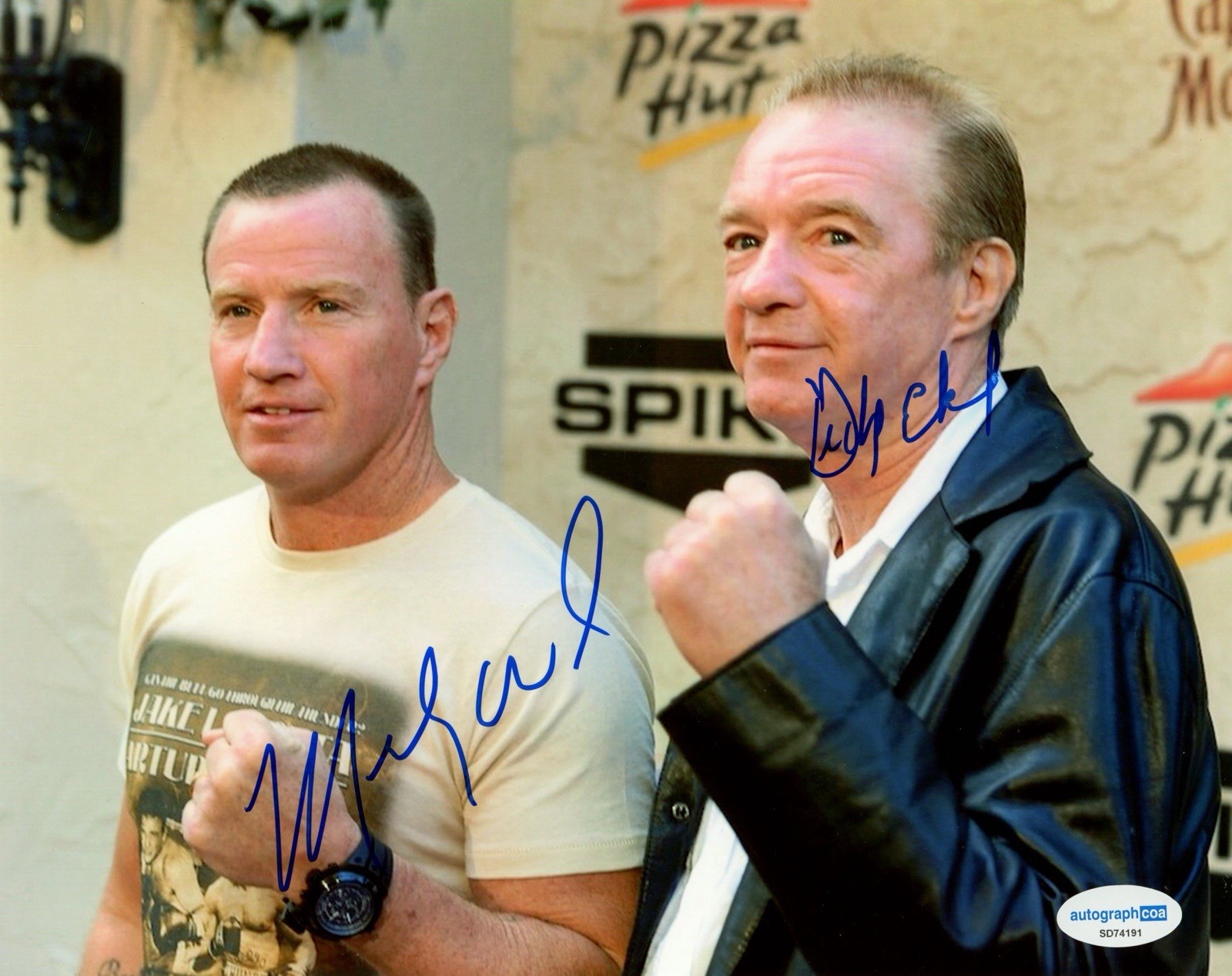 MICKY WARD DICKY EKLUND SIGNED 8/10 THE FIGHTER ACOA CERTIFIED GATTI