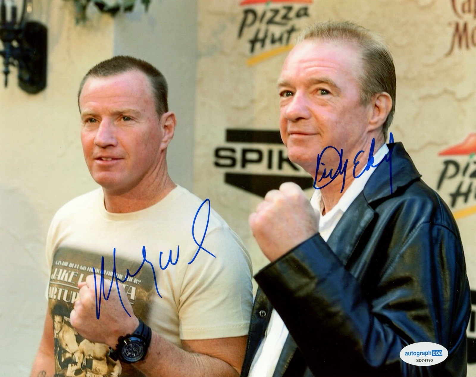 MICKY WARD DICKY EKLUND SIGNED 8/10 THE FIGHTER ACOA CERTIFIED GATTI