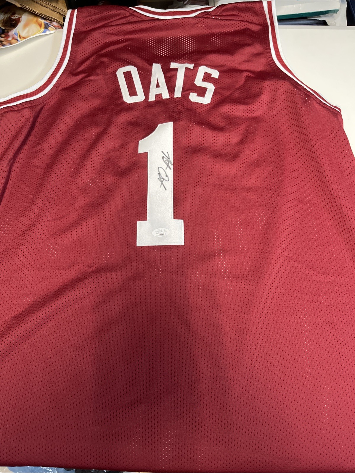 ALABAMA CRIMSON TIDE NATE OATS SIGNED AUTOGRAPH BASKETBALL JERSEY JSA COA COACH