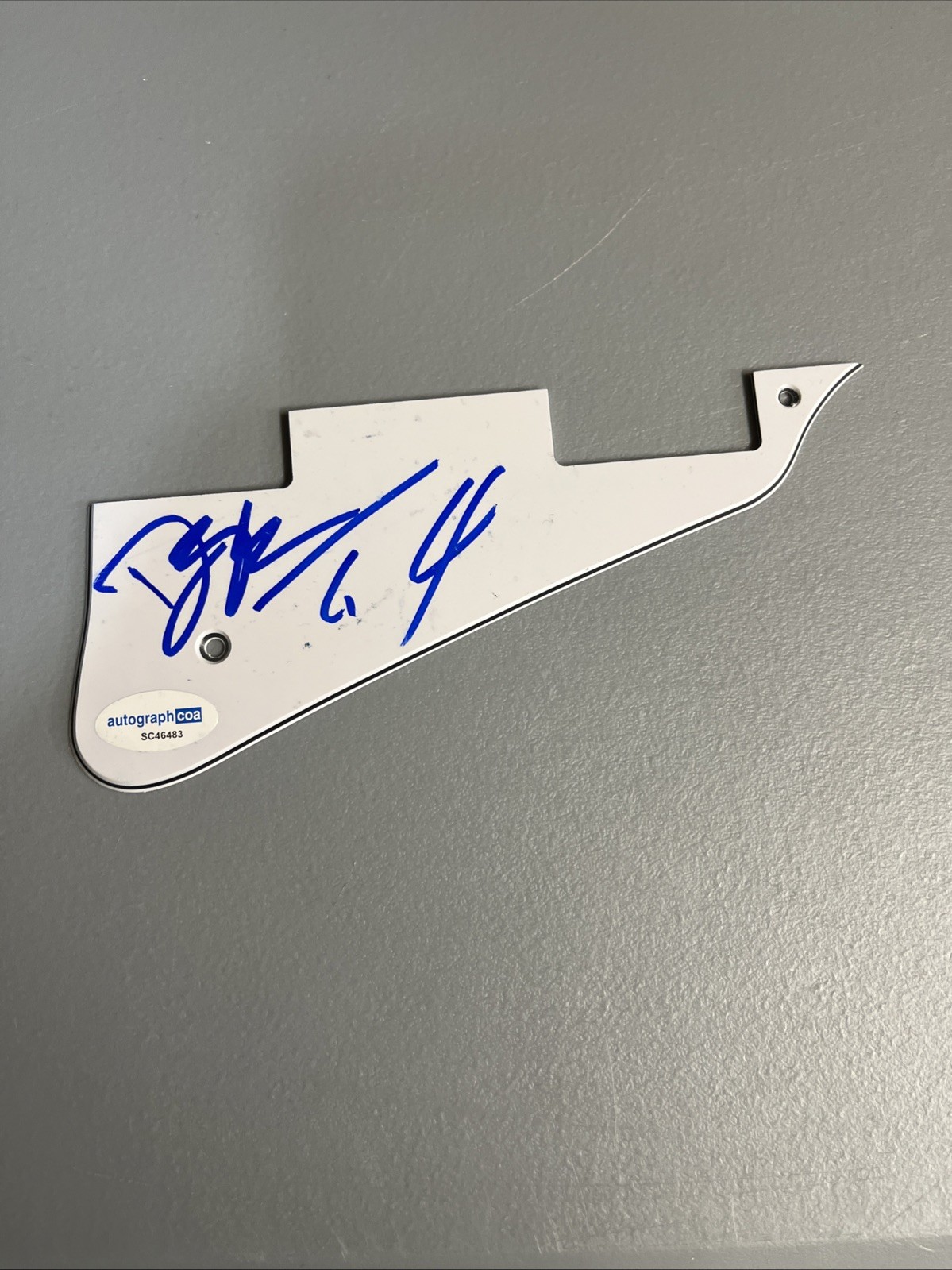 THEORY OF A DEADMAN TYLER CONNOLLY DEAN BACK SIGNED LES PAUL  PICK GUARD ACOA