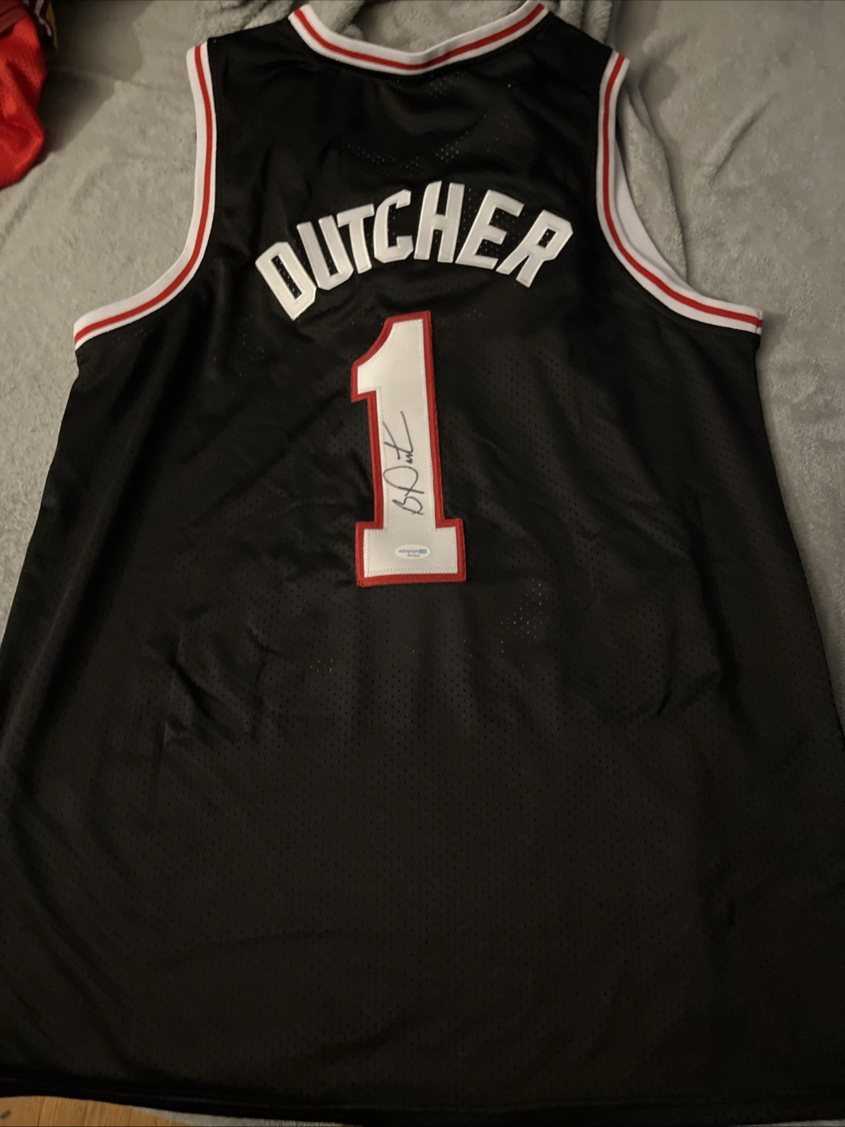 SAN DIEGO STATE AZTECS BASKETBALL BRIAN DUTCHER SIGNED AUTOGRAPH JERSEY ACOA