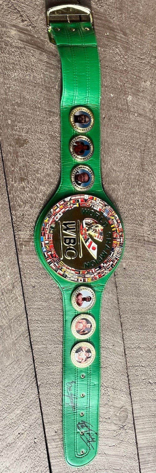 FELIX TRINIDAD ERIK MORALES SIGNED AUTOGRAPHED WBC BELT JSA COA RARE CHAMPIONS